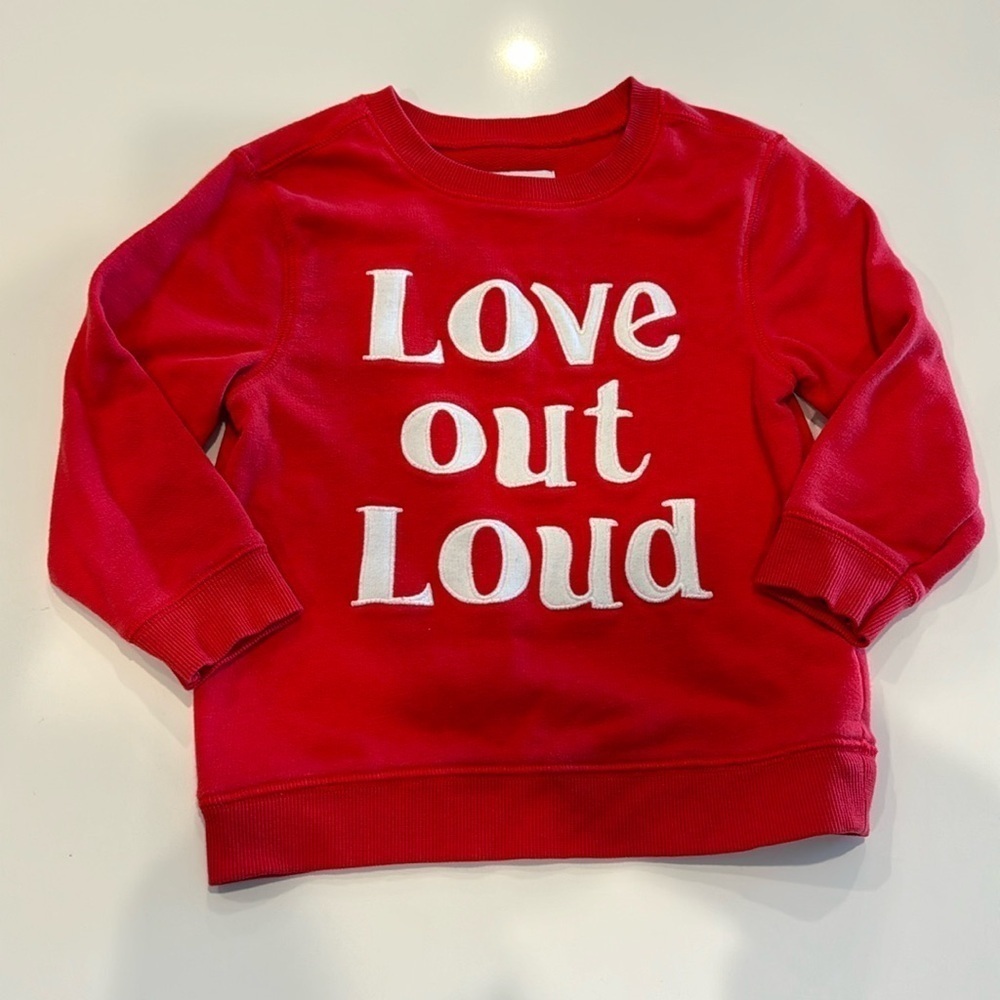 Old Navy Valentine's Day Sweatshirt Size 3T